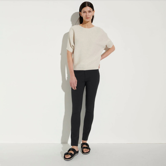 Stella McCartney Black Flat Front Skinny Pants Mid Rise Stretch Size IT 36 US 0 - Picture 1 of 12